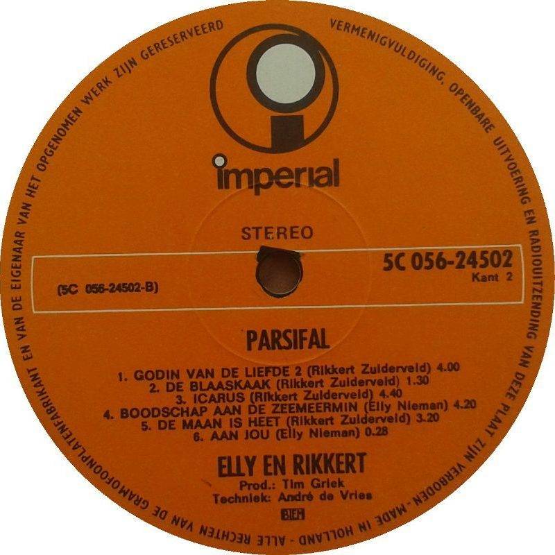 Elly and Rikkert Parsifal : LP Label B